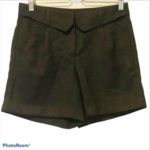 DRESSY Plaid Shorts Womens Size 0 Gap Black & Brown Check Cool Weather Shorts